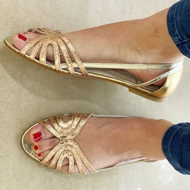 Nuala - Golden Summer Sandals