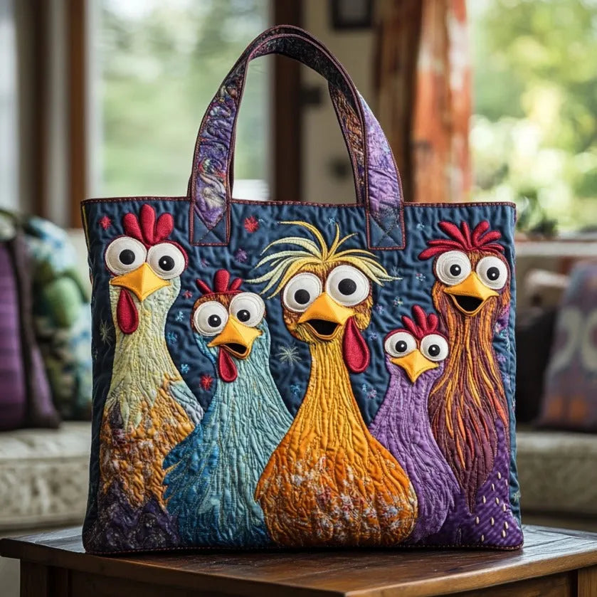 Colourful Chickens Tote Bag