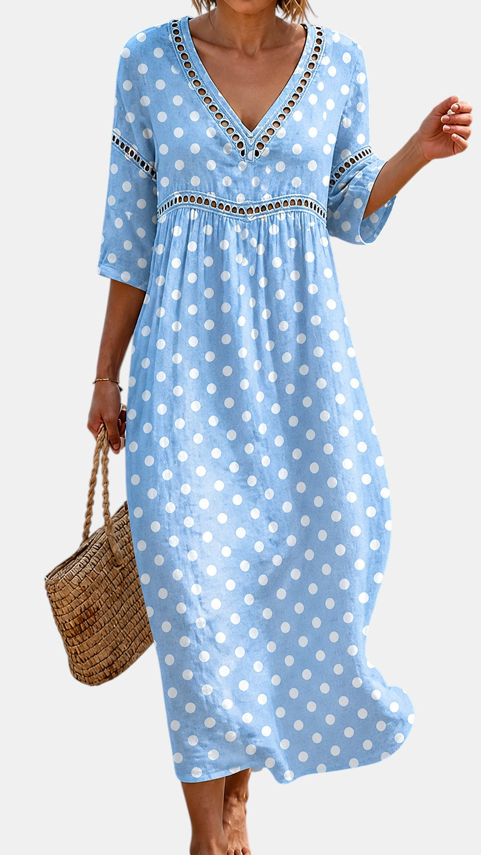 Robe de Plage à Pois Douce