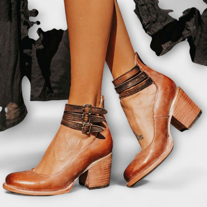 Marga - Bottine en Cuir à Triple Bride