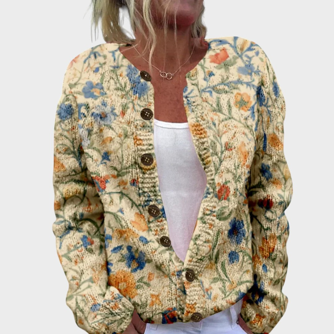 Cláudia - Autumn Floral Cardigan
