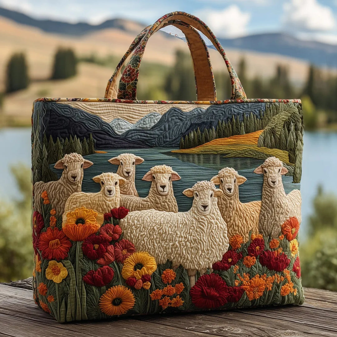 Lakeside Sheep Tote Bag