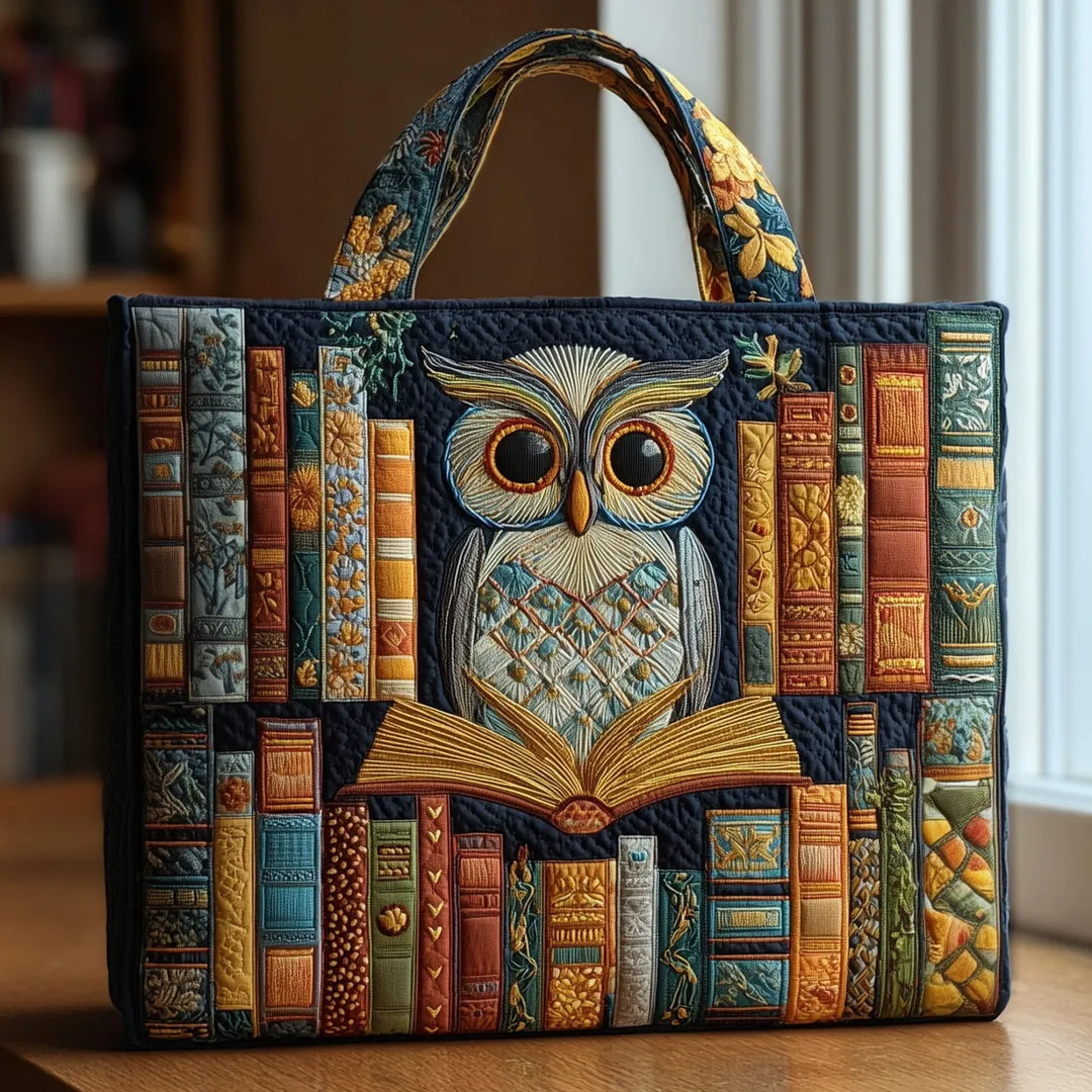 Owl Reader Tote Bag