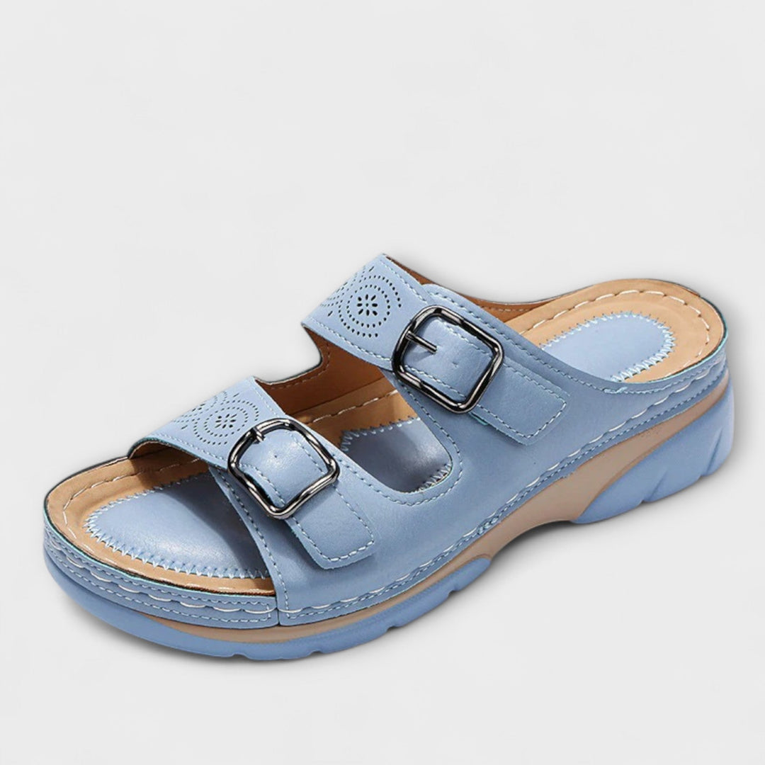 Gertrud - Mules en Cuir à Boucles