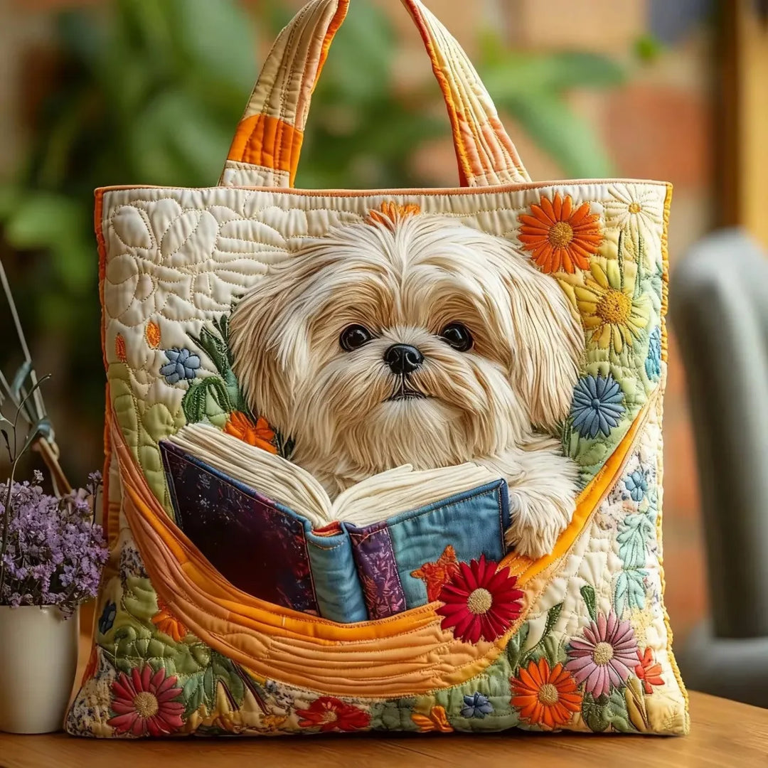 Shih Tzu Floral Tote