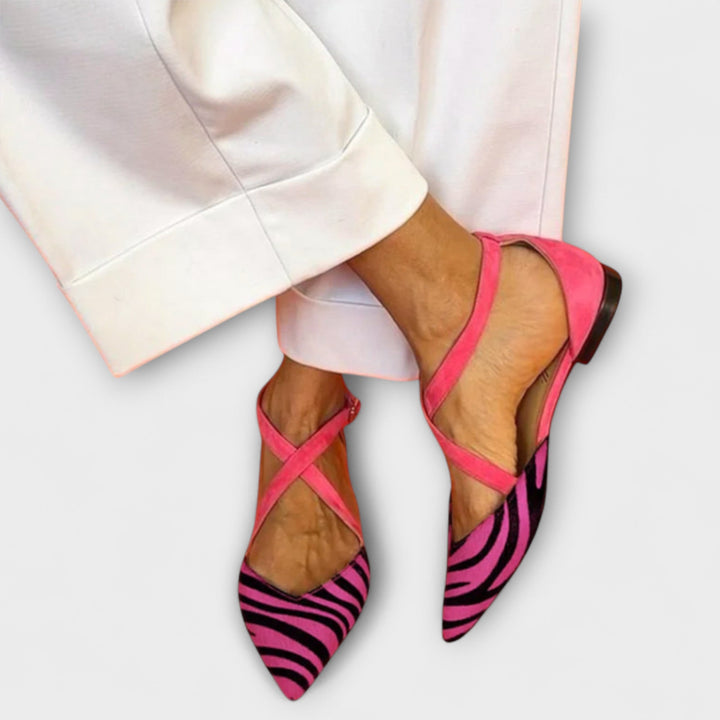 Friedlinde - Ballerines Zébrées à Bride