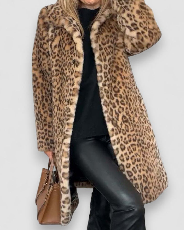 Leia - Long Leopard Print Coat