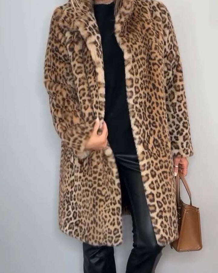 Leia - Long Leopard Print Coat