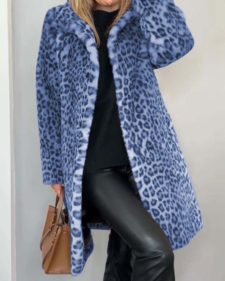 Leia - Long Leopard Print Coat