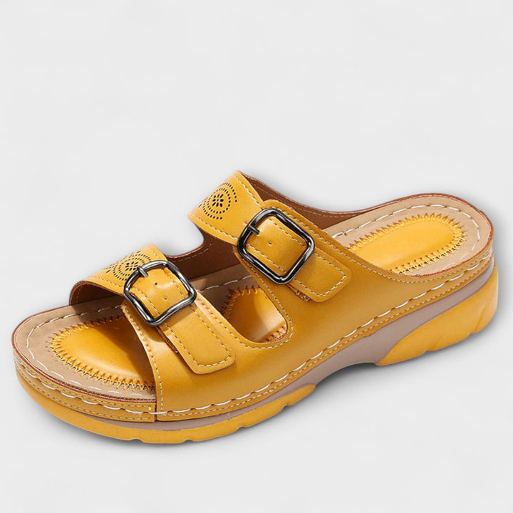 Gertrud - Mules en Cuir à Boucles