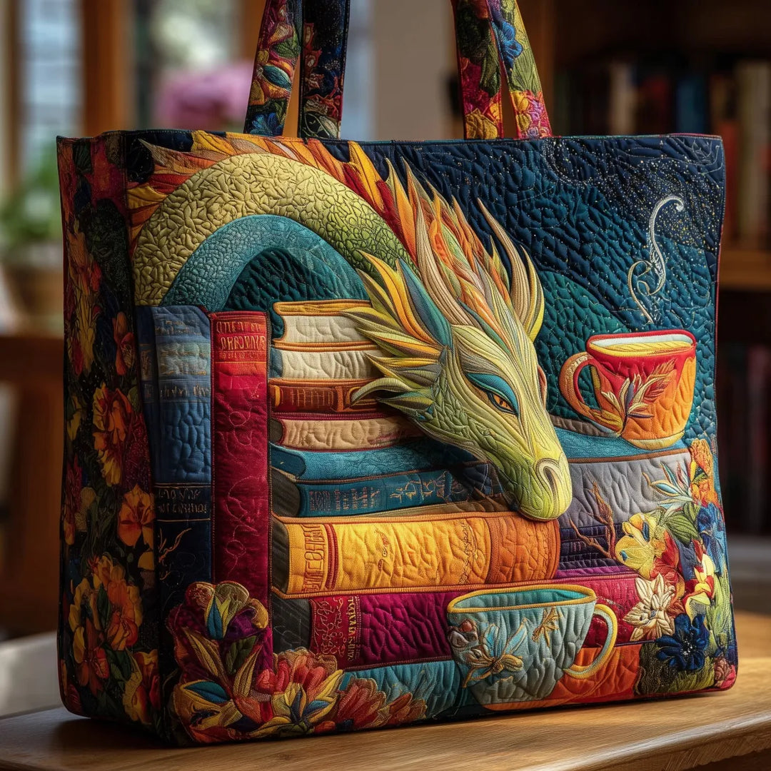 Dragon Library Tote Bag