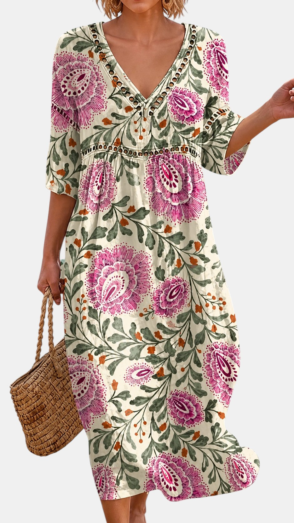 Robe de Plage Fleurie Élégante