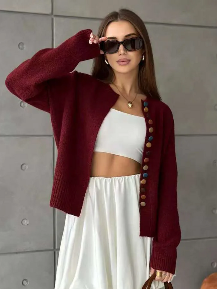 Nicole - Cardigan with Button Detail