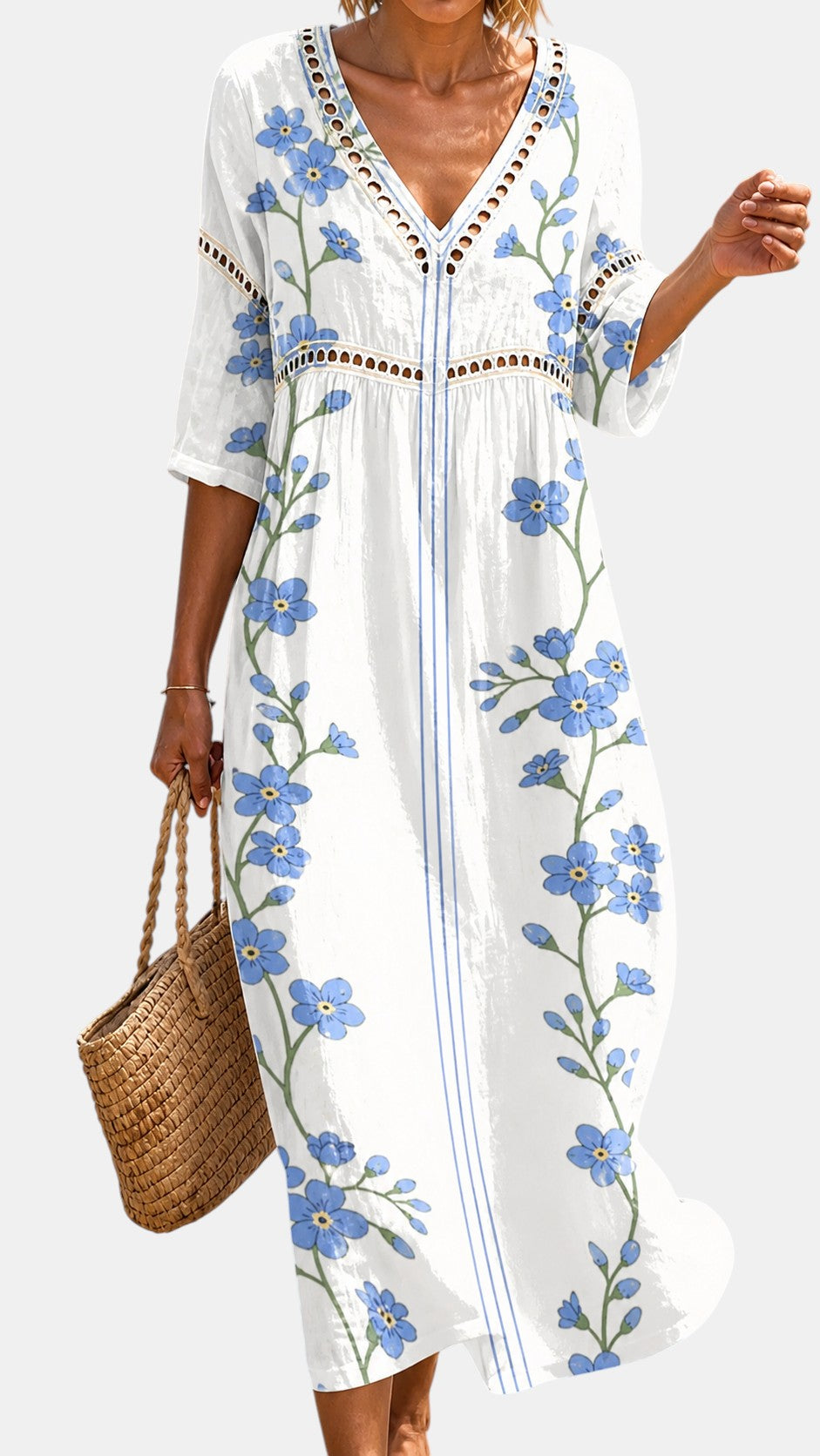 Robe Midi Fleurie Douce