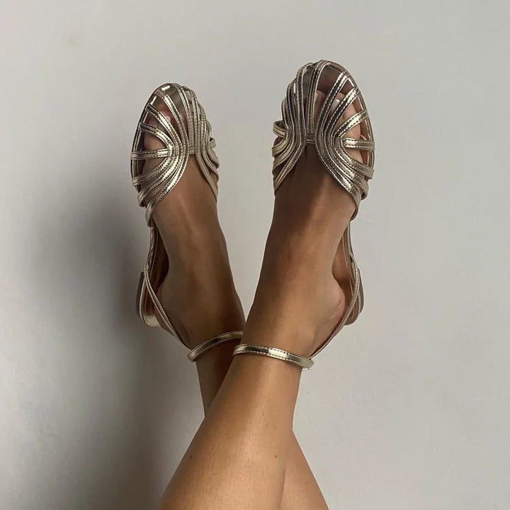 Clodagh - Gold Jewel Sandals