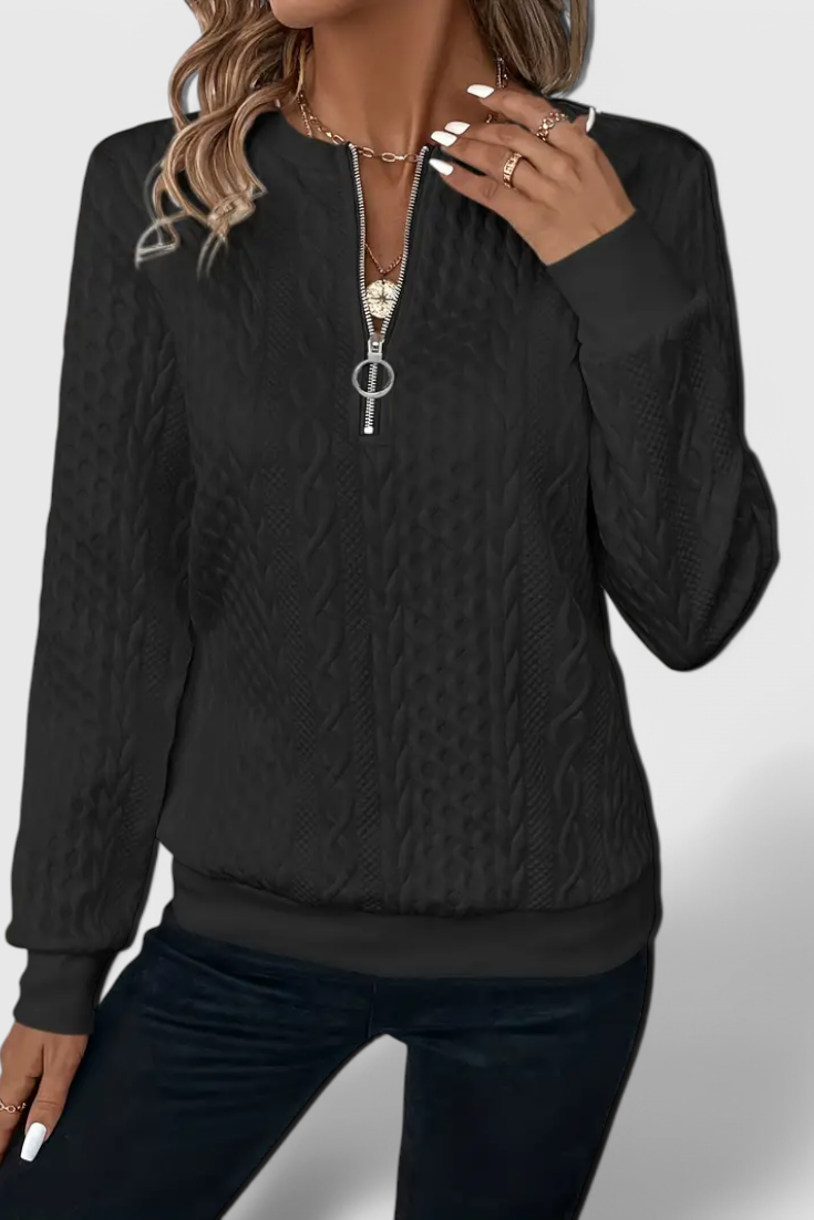 Zoey Soft Zip Knit Jumper