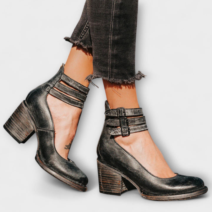 Marga - Bottine en Cuir à Triple Bride