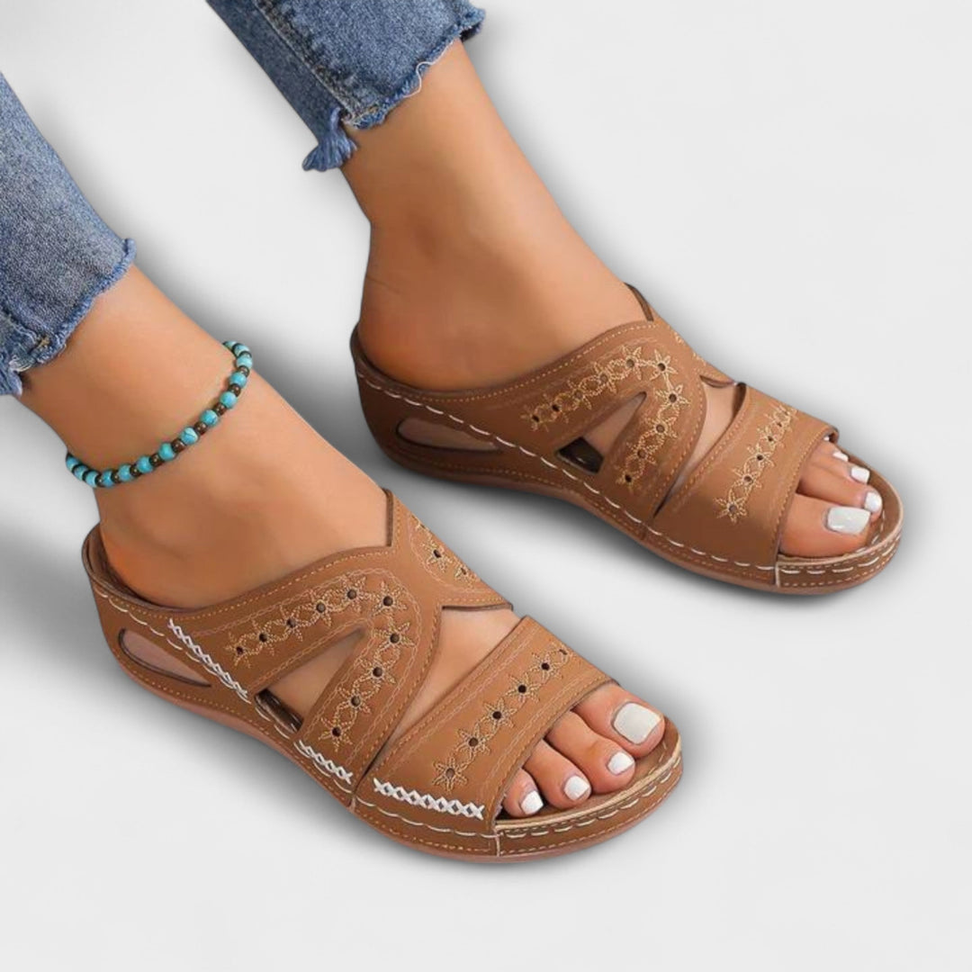 Berta - Sandales Confort Bleu Marine