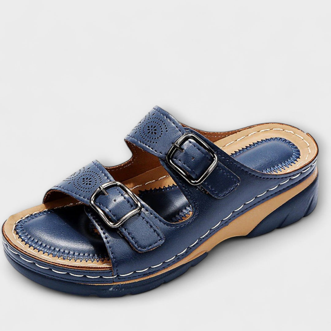 Gertrud - Mules en Cuir à Boucles