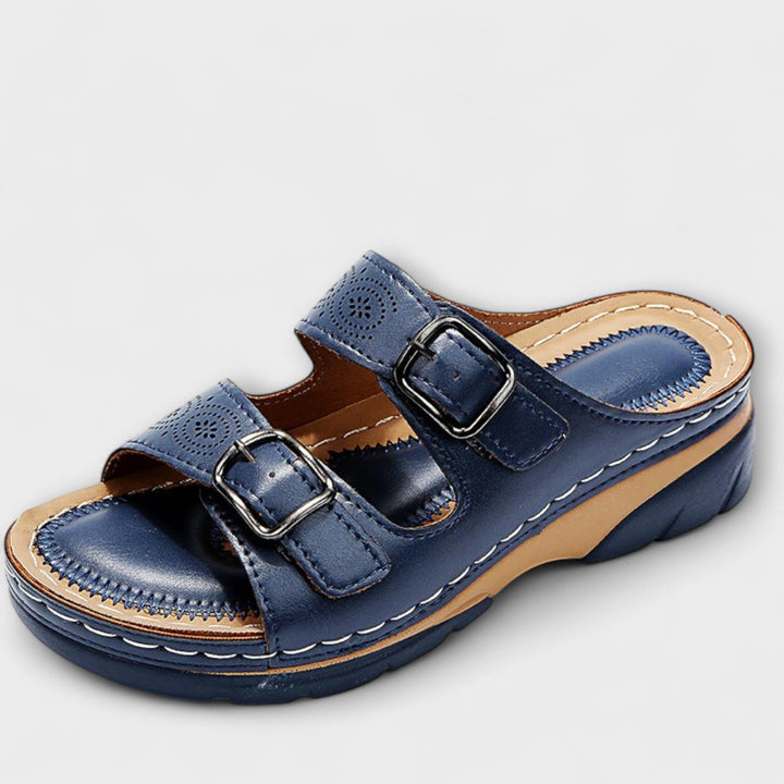 Gertrud - Mules en Cuir à Boucles