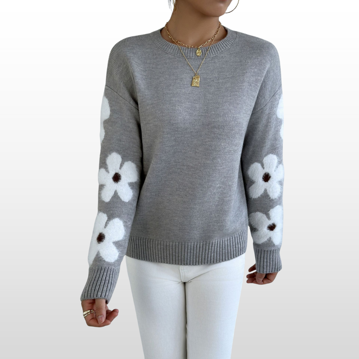 Ceanlinn - Floral Roundneck Sweater