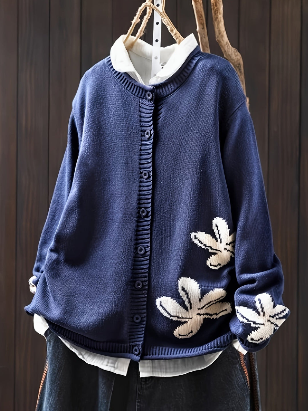 Safira - Cardigan with Floral Pattern
