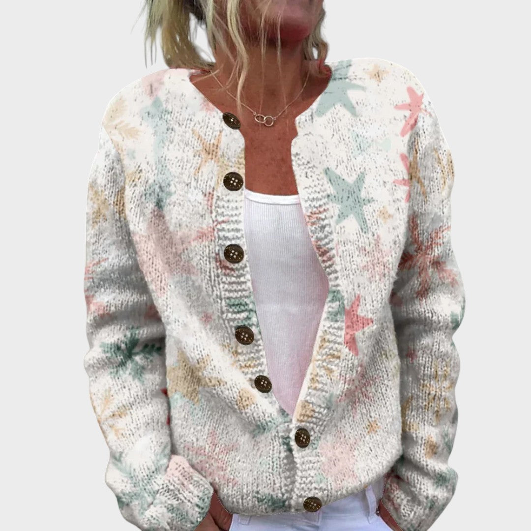 Faincarraig - Foxglove Print Cardigan