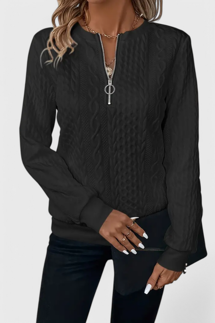 Zoey Soft Zip Knit Jumper