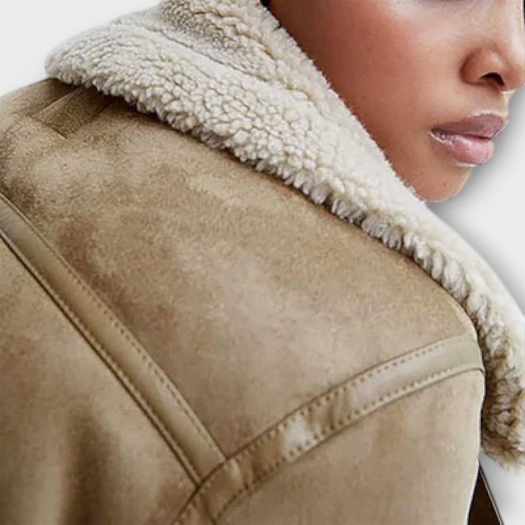 Catarina - Suede Aviator Jacket