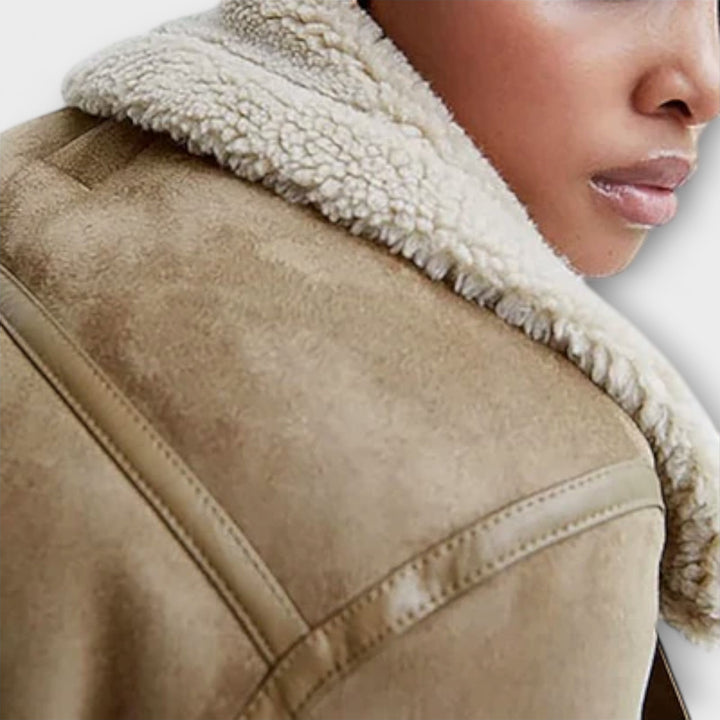 Catarina - Suede Aviator Jacket