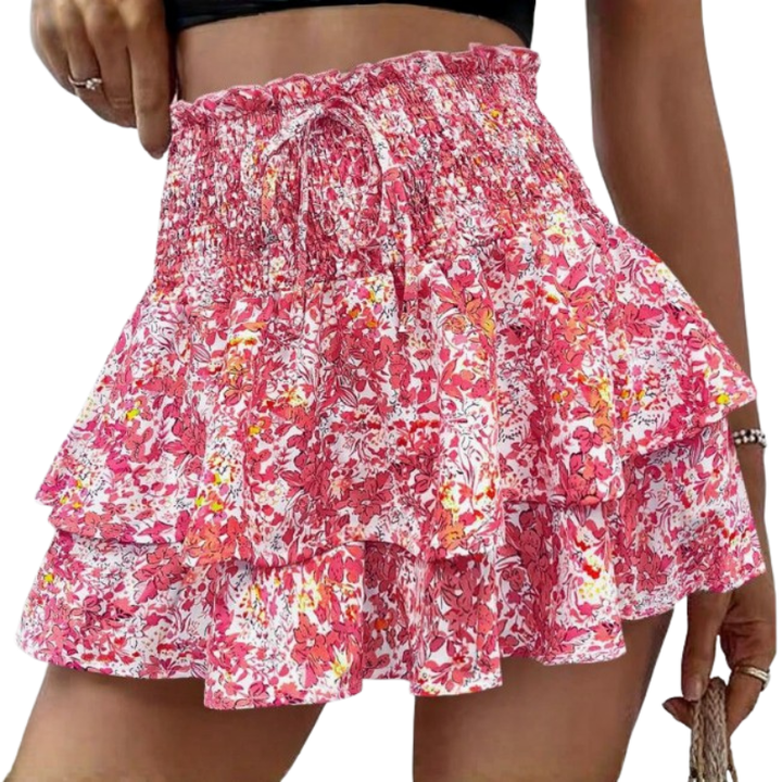 KIRRA™ – High Waist Floral Tie Front Wide Leg Shorts