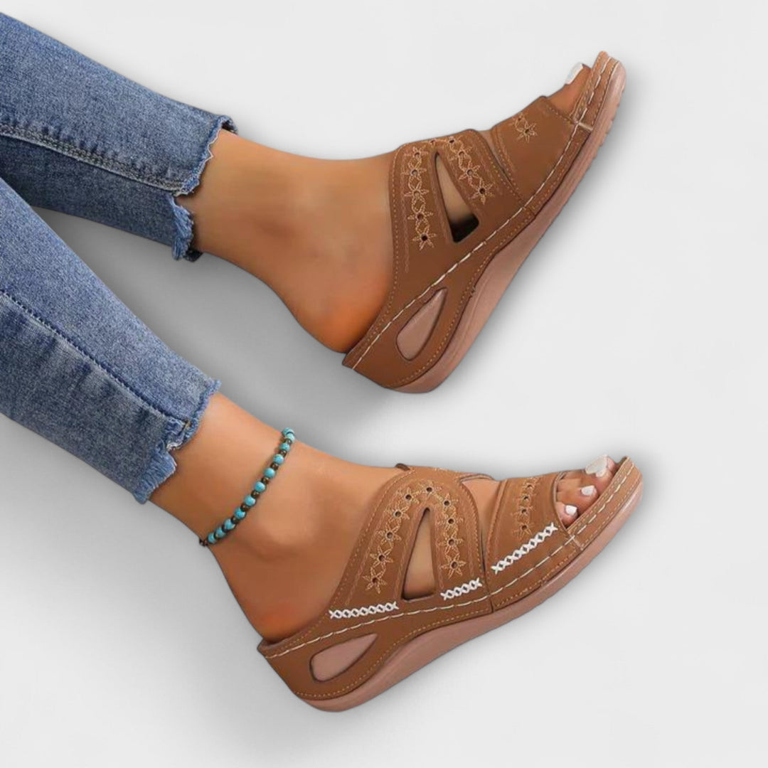 Berta - Sandales Confort Bleu Marine