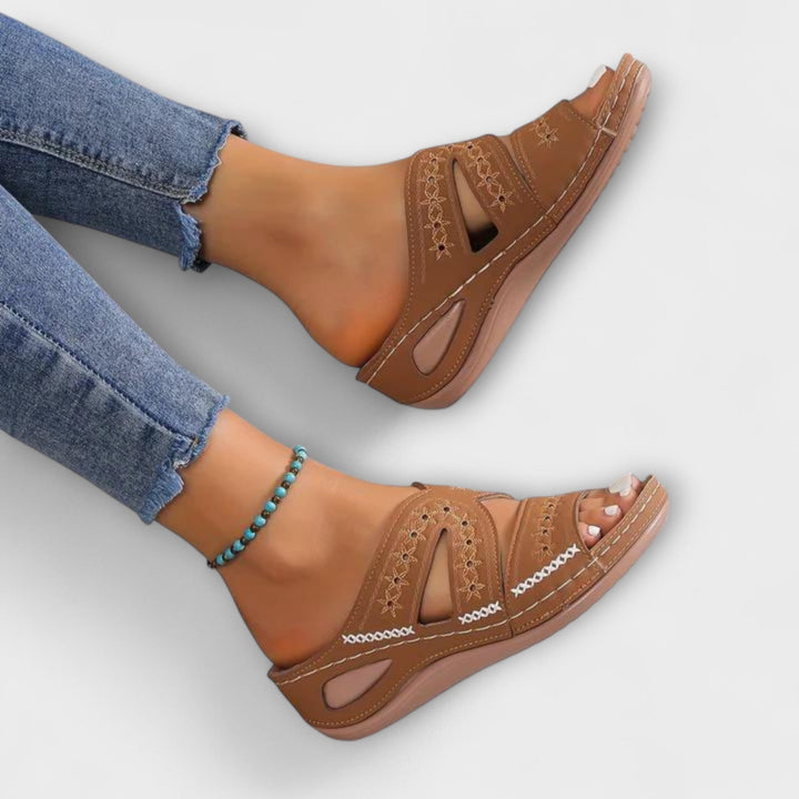 Berta - Sandales Confort Bleu Marine
