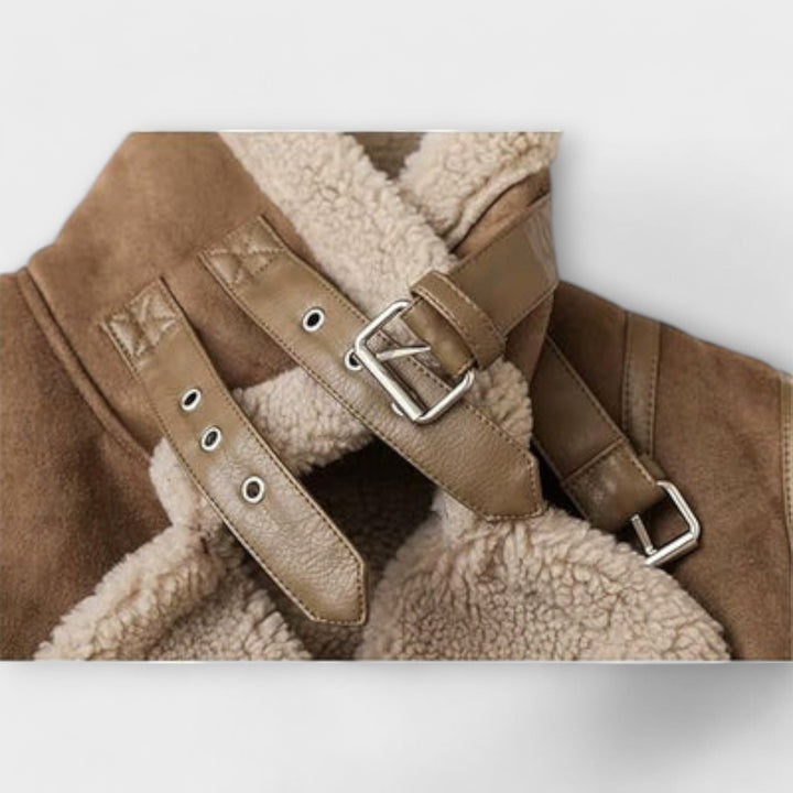 Catarina - Suede Aviator Jacket
