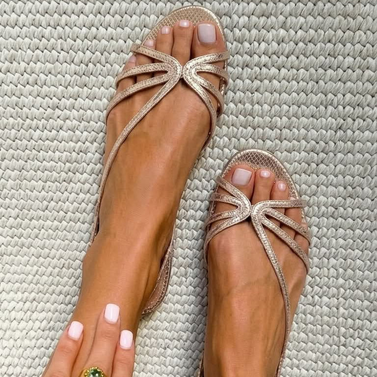 Meabh - Golden Elegance Sandals