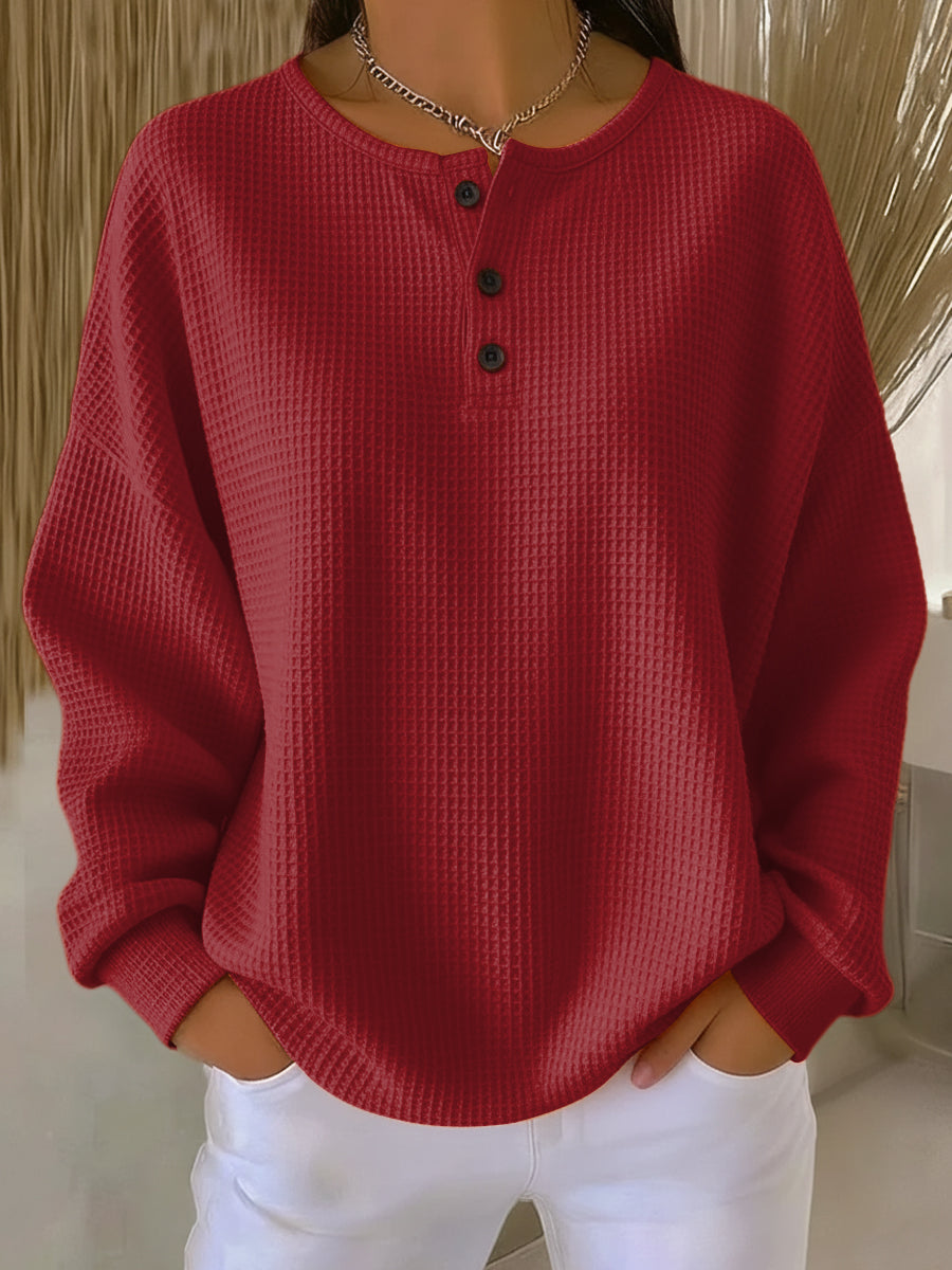 Brisa | Waffle Textured Knit Sweater