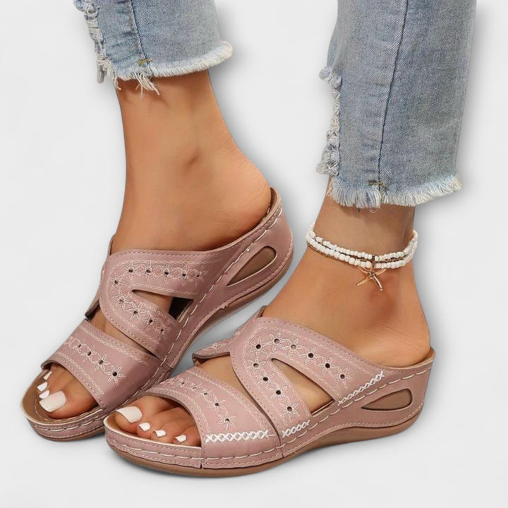 Berta - Sandales Confort Bleu Marine