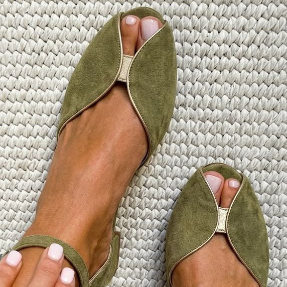 Sinead - Elegant Sage Sandals