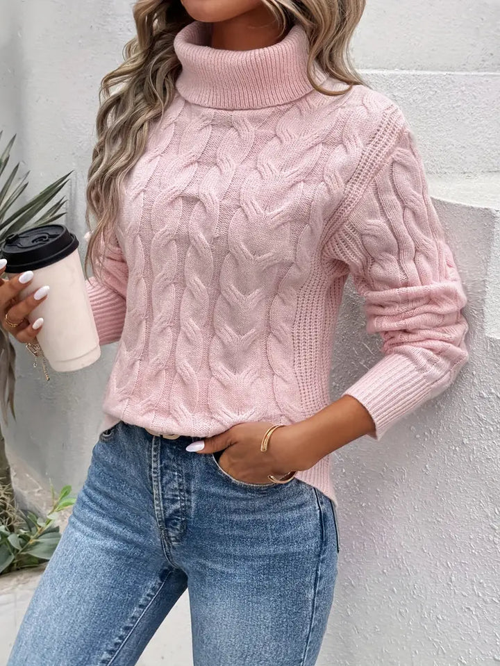 Ceathchnoc - Cable Turtleneck Sweater
