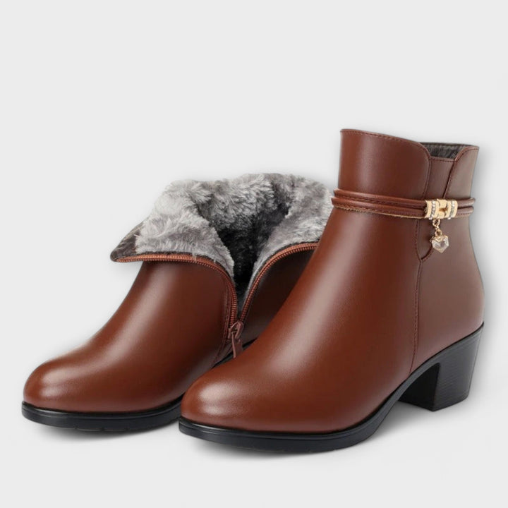Friederike - Bottes d'Hiver Élégantes avec Fermeture Éclair