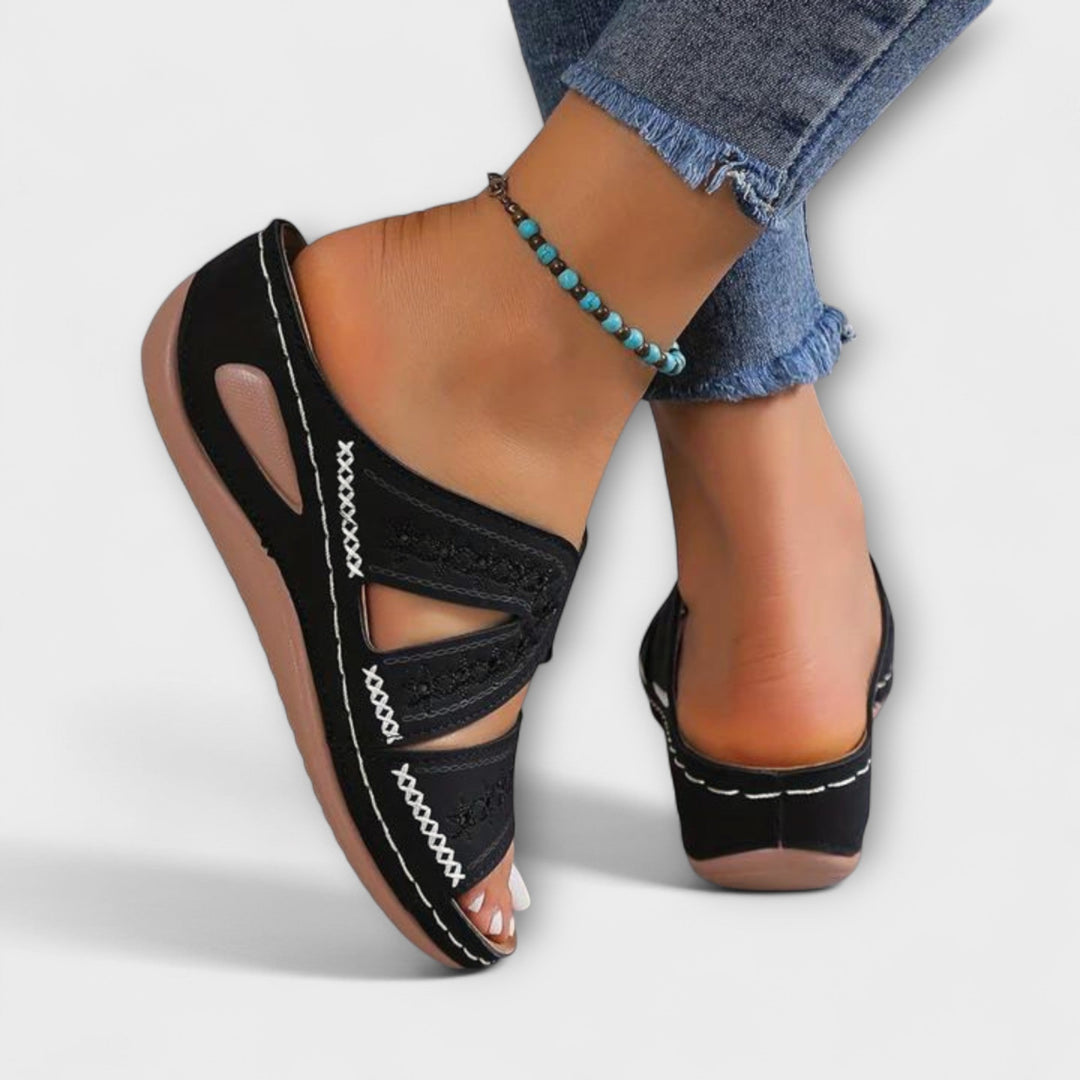 Berta - Sandales Confort Bleu Marine