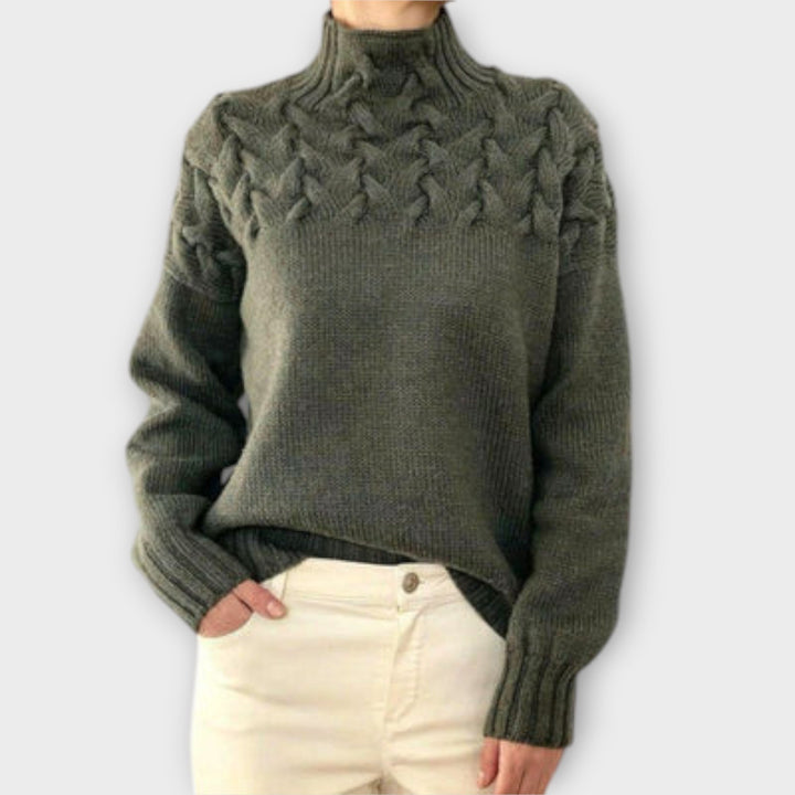 Eva - Suéter de mujer con detalle de trenzas