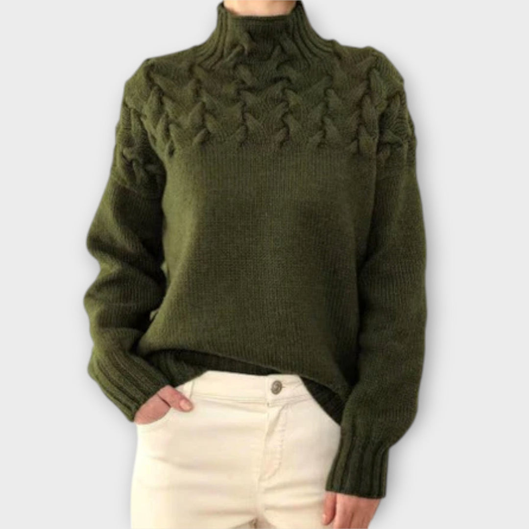Eva - Suéter de mujer con detalle de trenzas