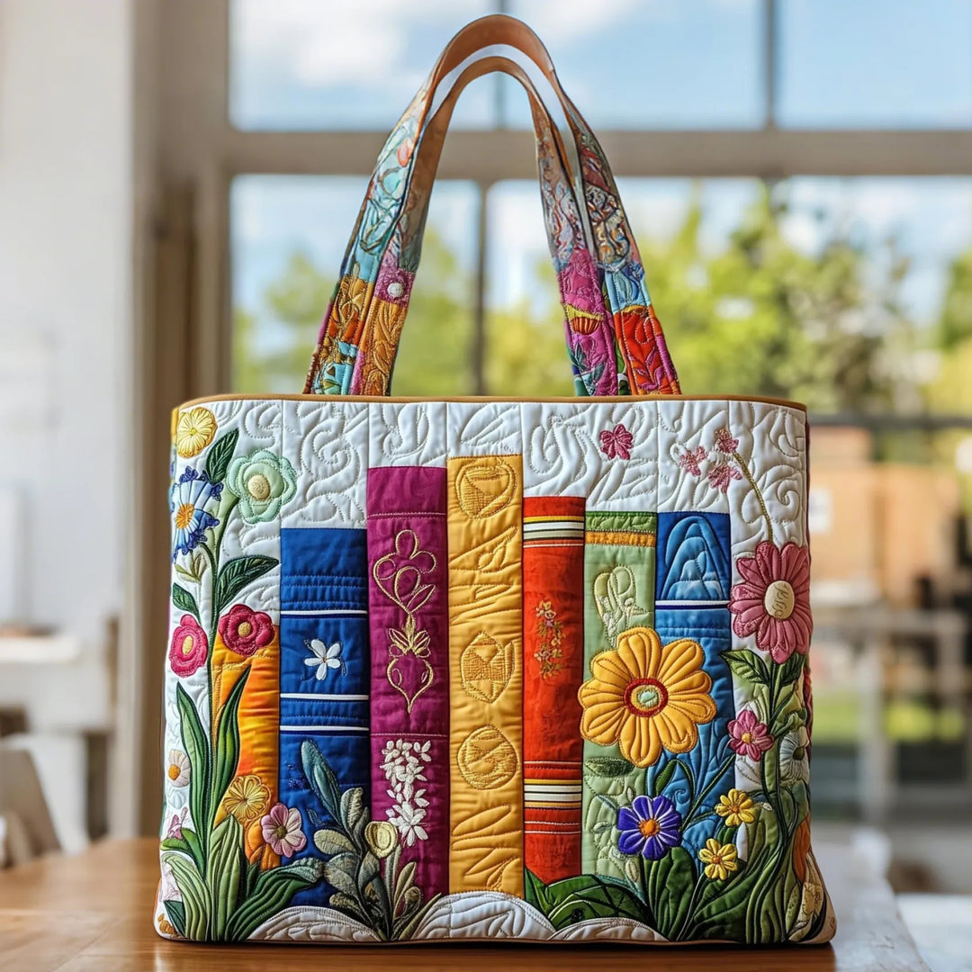 Floral Library Shopper Bag