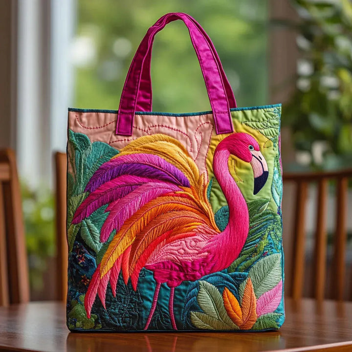 Flamingo Rainbow Tote Bag