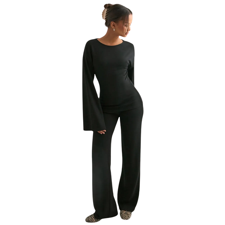 HARLOW™ – Flare Sleeve Casual Two-Piece Set