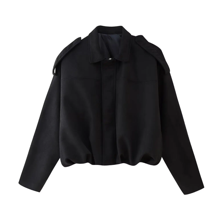PETRA™ – Vintage Suede Epaulet Bomber Jacket