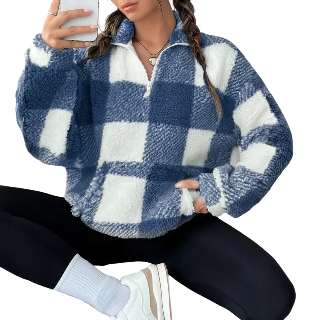 Ceanghleann - Plaid Fleece Sweater