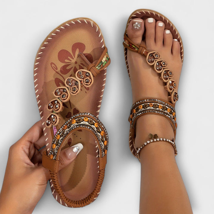 Apollonia - Sandales Boho à Lanière Entre-Doigts