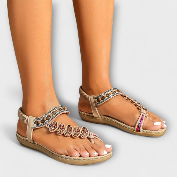 Apollonia - Sandales Boho à Lanière Entre-Doigts